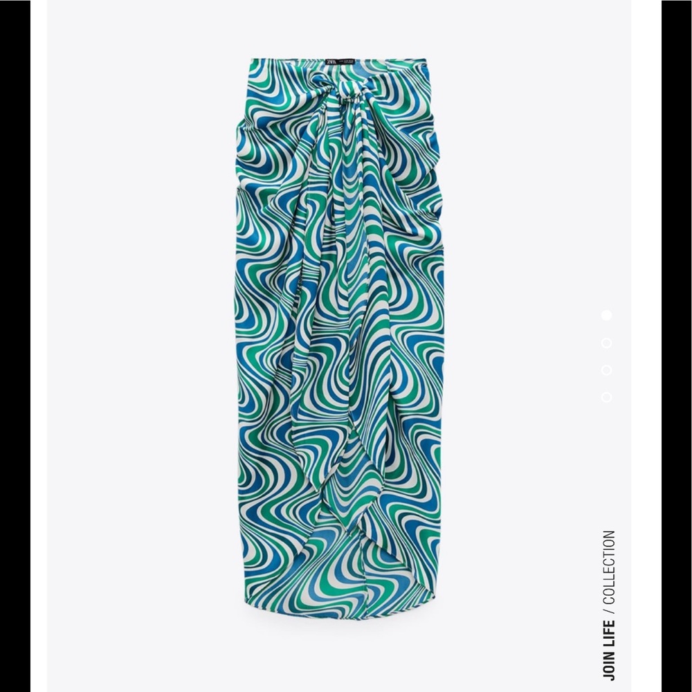 ZARA PRINTED SARONG SKIRT